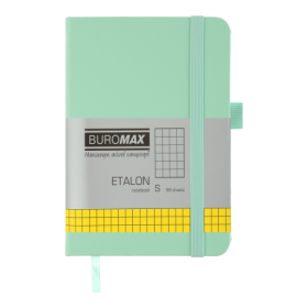 Книга записна Buromax ETALON 9.5х14 см, 96 аркушів, клітинка, м'ятний