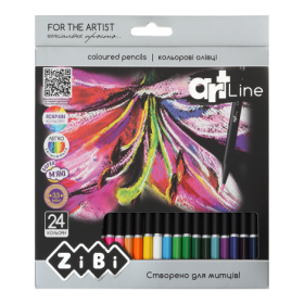 Олівці кольорові ZiBi ART Line, 24 кольора