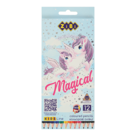 Олівці кольорові ZiBi KIDS Line Magical, 12 кольорів