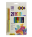 Карандаши цветные ZiBi KIDS Line, 21 цвет (15 стандартных + 3 двухсторонних) - №1