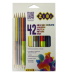 Карандаши цветные ZiBi KIDS Line, 42 цвета (30 стандартных + 6 двухсторонних) - №1