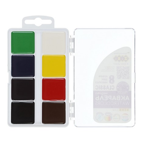 Краски акварельные Zibi KIDS Line CLASSIC без кисти, 8 цветов - №2
