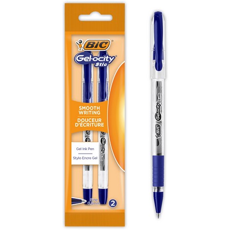 Набор ручек гелевых BIC Gel-ocity Stic 0.5 мм, синий, 2 шт - №1