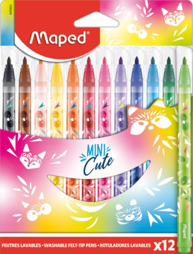 Фломастеры Maped MINI CUTE, 12 цветов - №1