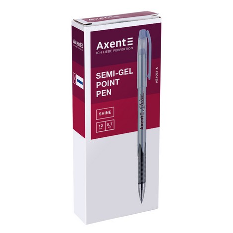 Ручка масляная Axent Shine 0.7 мм, синий - №2