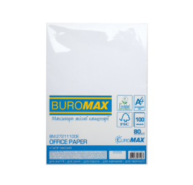 Папір Buromax EUROMAX А4, 80 г/м2, 100 аркушів