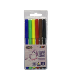Фломастери ZiBi SMART Line МАГІЯ, 6 кольорів