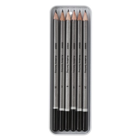 Набор карандашей графитных Derwent Academy Sketching, 3B-2H, 6 шт - №2
