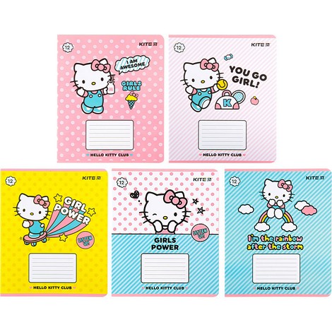 Тетрадь KITE Hello Kitty А5, 12 листов, линия - №1
