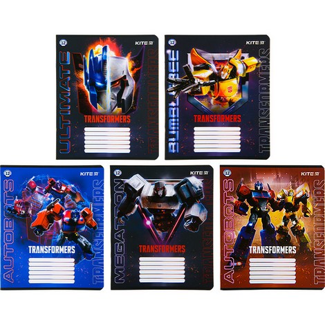 Тетрадь KITE Transformers А5, 12 листов, линия - №1