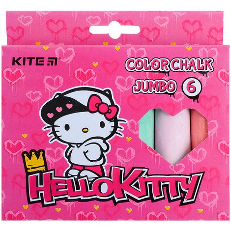 Мел цветной KITE Jumbo Hello Kitty, 6 шт - №1