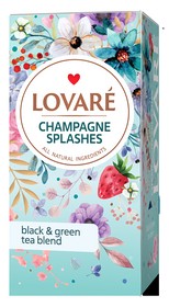 Чай бленд черный и зеленый LOVARE "Shampagne splashes", 24 пакетиков по 2г