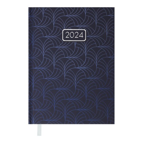 Ежедневник датированный 2024 Buromax VELVET A5, синий - №1