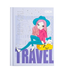 Блокнот ZiBi CUTE GIRL А6, 64 листов, клетка, фиолетовый