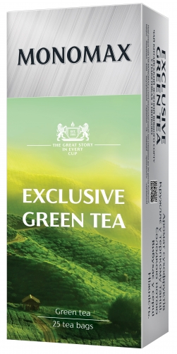 Чай зеленый МОNОМАХ EXCLUSIVE GREEN TEA 25 пакетиков по 1.5 г - №1