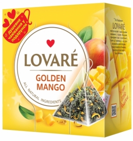 Чай зелений LOVARE Golden Mango 15 пакетиків по 2 г