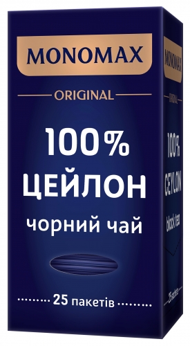 Чай черный МОNОМАХ CEYLON 25 пакетиков по 2 г - №1