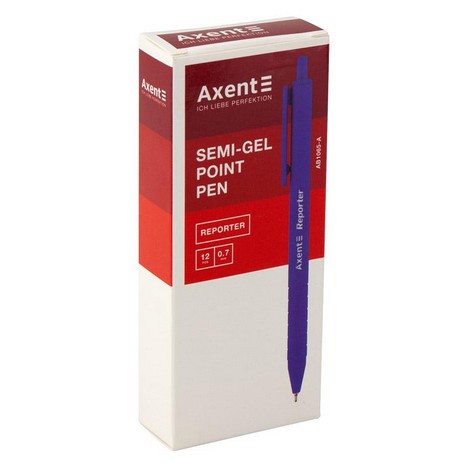 Ручка шариковая автоматическая Axent Reporter 0.7 мм, синий - №2