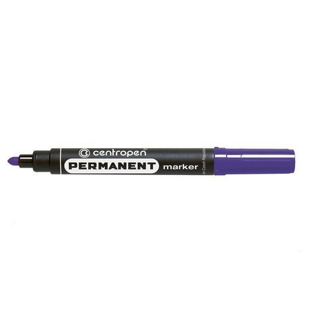 Маркер перманентный Centropen Permanent 8566, 2.5 мм, фиолетовый - №1