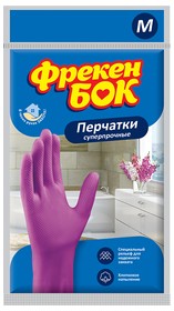 Рукавички універсальні, латексні, суперміцні, розмір M, рожеві, ФРЕКЕН БОК