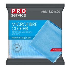 Салфетки из микрофибры для стекла, 5 шт (28шт/ящ) PRO SERVICE
