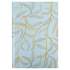 Книга записная А4 Waves 96л., клет., голубая