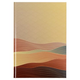 Книга записная А4 Waves 96л., клет., бронзовая