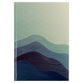 Книга записная А4 Waves 96л., клет., синяя