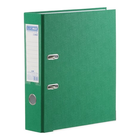 Папка-регистратор Buromax A4, 70 мм, PVC, зелёный - №1