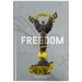 Книга записная А4 Freedom, 96л., клет., cерая - №1