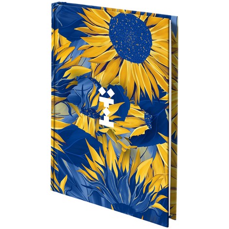 Книга записная жесткая обкл. А5, 96 л., клет., UA - №2