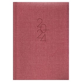 Ежедневник 2024 карманный Tweed красный