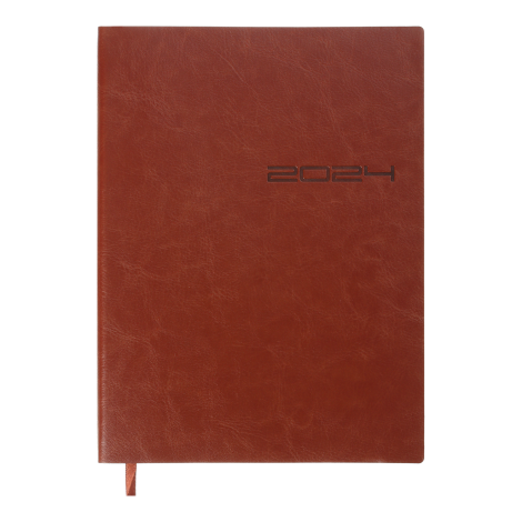Ежедневник датированный 2024 Buromax IDEAL, коричневый - №1