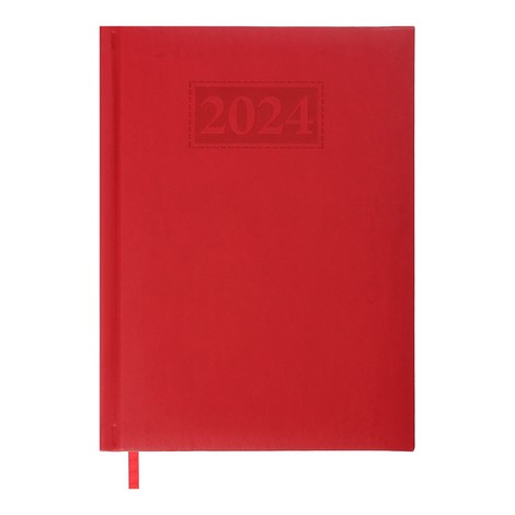 Ежедневник датированный 2024 Buromax GENTLE, красный - №1