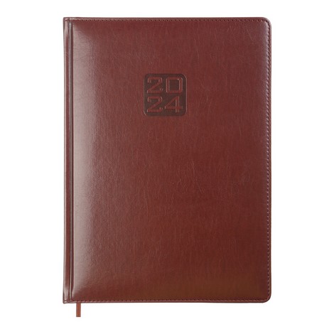 Ежедневник датированный 2024 Buromax BRAVO (Soft), коричневый - №1