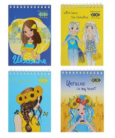 Блокнот на пружине сверху ZIBI KIDS Line PRETTY GIRLS А6, 40 листов, клетка, ассорти