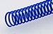 Пластиковая спиральная пружина 10мм синяя Premium - №1