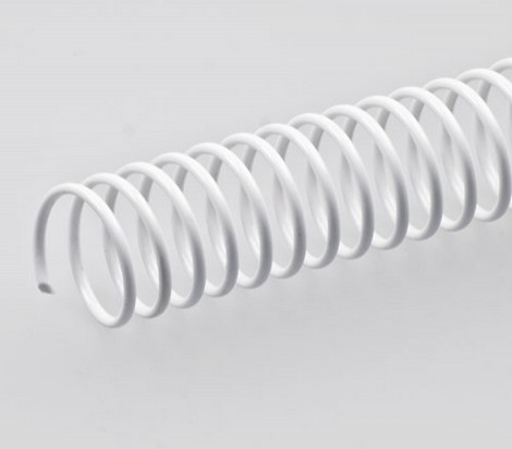 Пластиковая спиральная пружина 16мм белая - №1