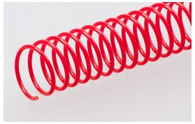 Пластиковая спиральная пружина 25мм красная Premium