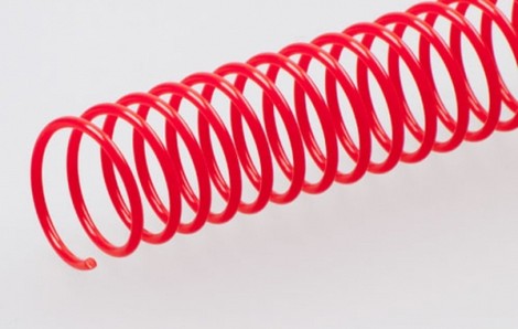 Пластиковая спиральная пружина 25мм красная Premium - №1
