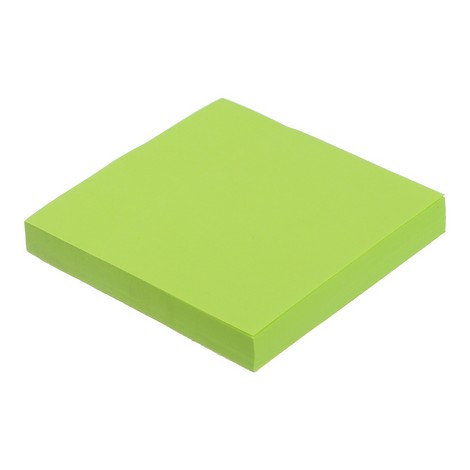 Блок бумаги для записей NEON, 75х75 мм, 100 л., салатовый - №2