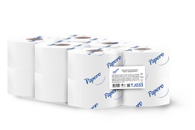 Папір туал. целюлозний "Джамбо" 90м, на гільзі, 2-х шар., білий PAPERO