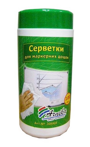 Салфетки АРНИКА для очистки маркерных досок, 100 шт - №1
