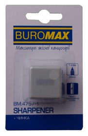Чинка CUBE, RUBBER TOUCH, 1 отв., контейнер, пласт. корпус, 1 шт. в блістері
