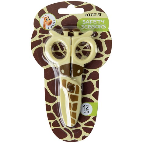 Ножницы детские пластиковые, безопасные, Giraffe. Длина 12см. - №1