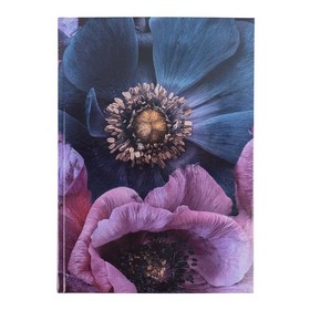 Книга записна А4, 192арк., кліт., Flora, фіолетова