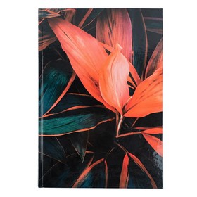 Книга записная А4, 192л., клет., Flora, оранжевая