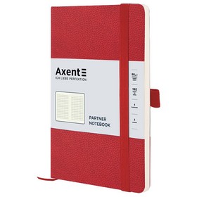 Книга записная Partner Soft Skin,125*195, 96л, клет, красн.