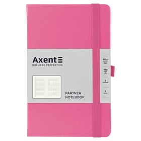 Книга записна Partner, 125*195, 96арк, кліт, рожева