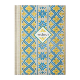 Книга записная Buromax ETHNO А6, 64 листа, клетка, бирюзовая